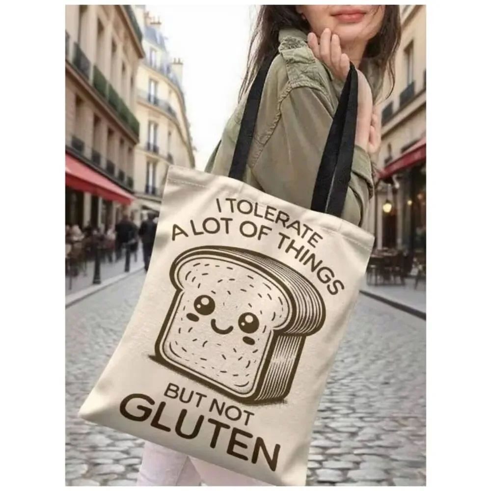 Gluten Free Shopping Tote with A Slice of Humor Perfect for Gluten Intolerant